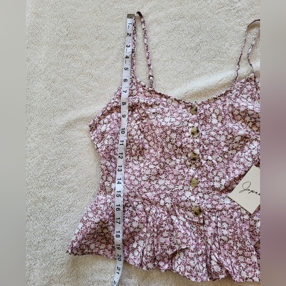 Japna Pink Camisol Type Top with Adjustable Straps Women's Size Medium - Picture 5 of 7